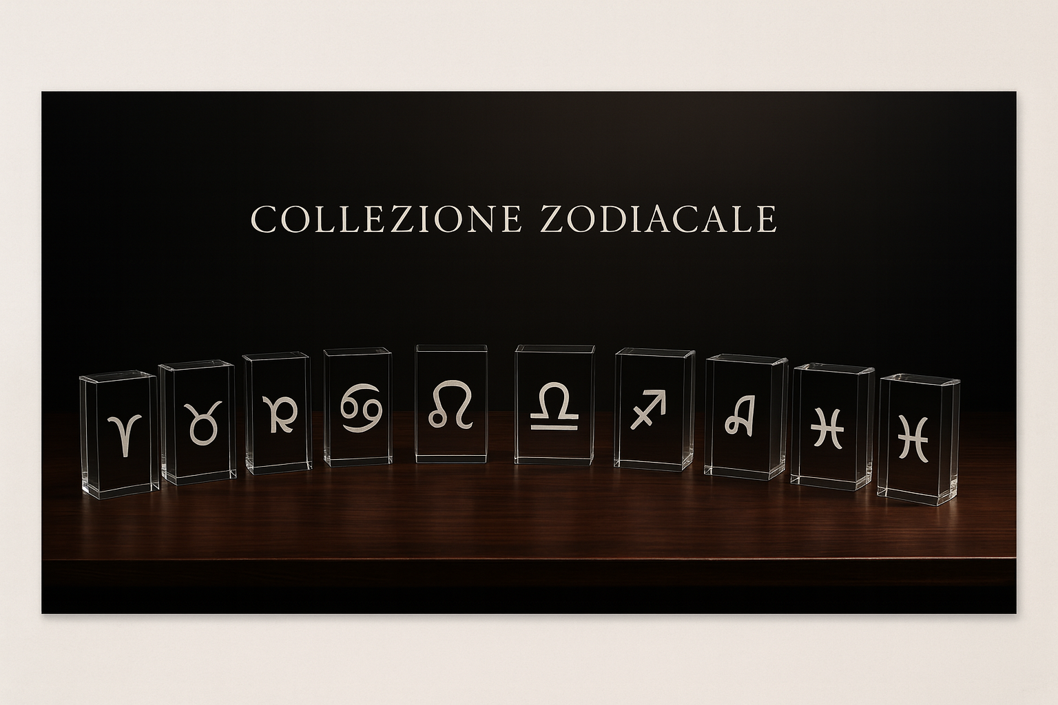 ✨ Collezione Zodiacale – I Segni Incisi nel cristallo