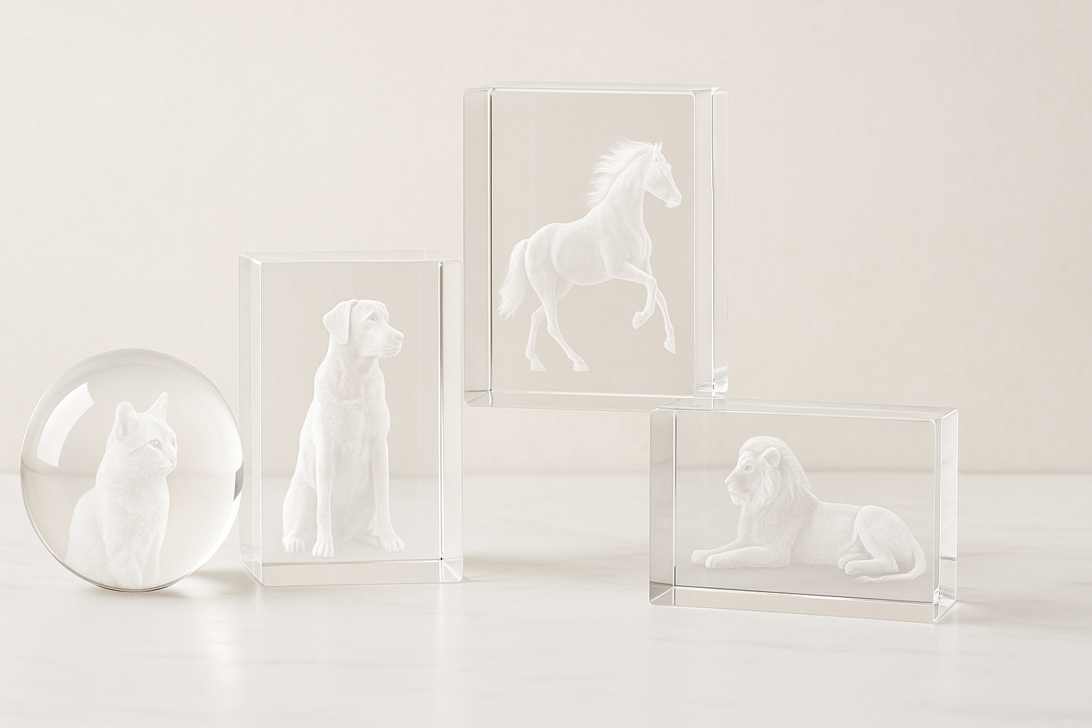 AnimaSelvaggia – Collezione di Cristalli 3D con Animali